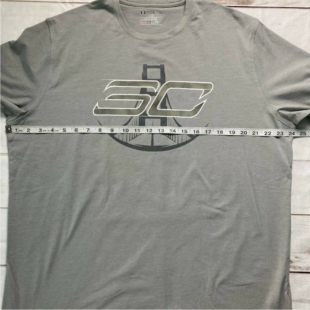 Under Armour Mens Grey Heat Gear Tee - Picture 4 of 6